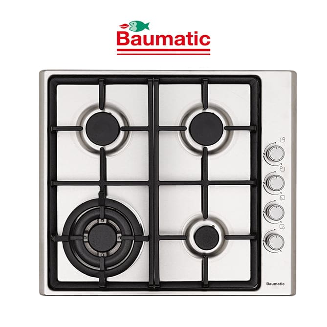 Baumatic BG4S 60cm Gas Cooktopin Stainless Steel