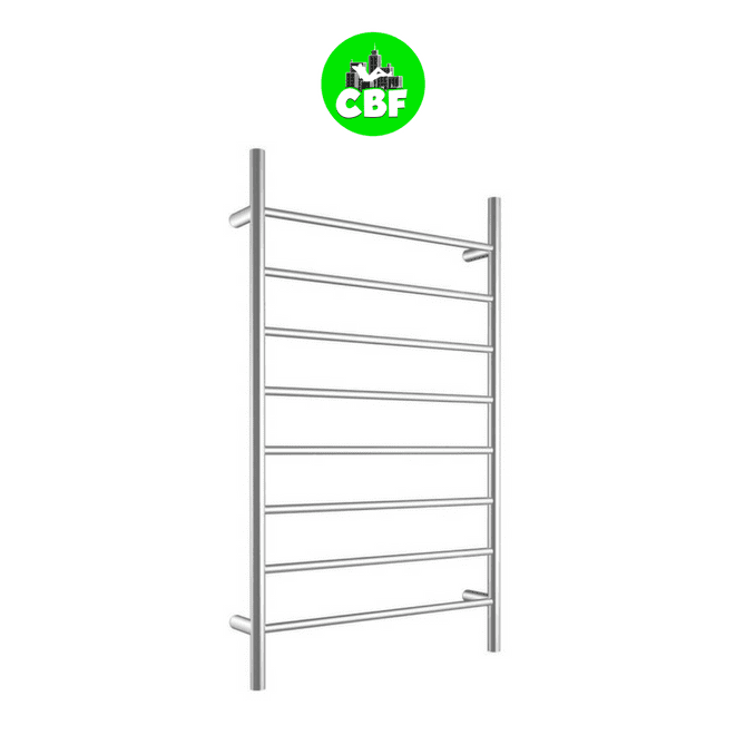 CBFTL1174R Round 8 Rung Bathroom Non Heated Towel Ladder 1150mm x 700mm in Stainless Steel Chrome
