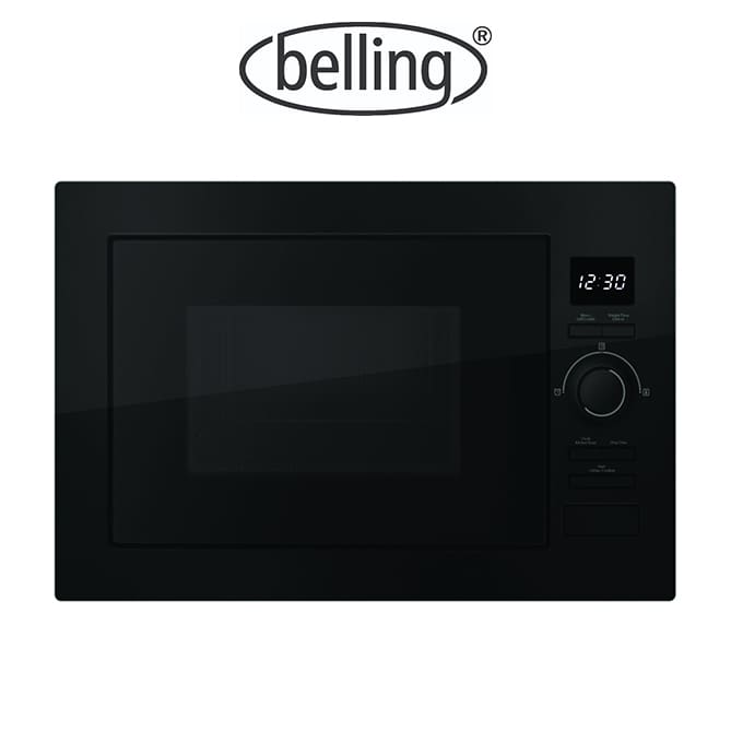 Belling BD28MBK 28 Litre Microwave Oven, Featuring 8 Auto cooking menus, stainless steel interior finish and child safety lock.