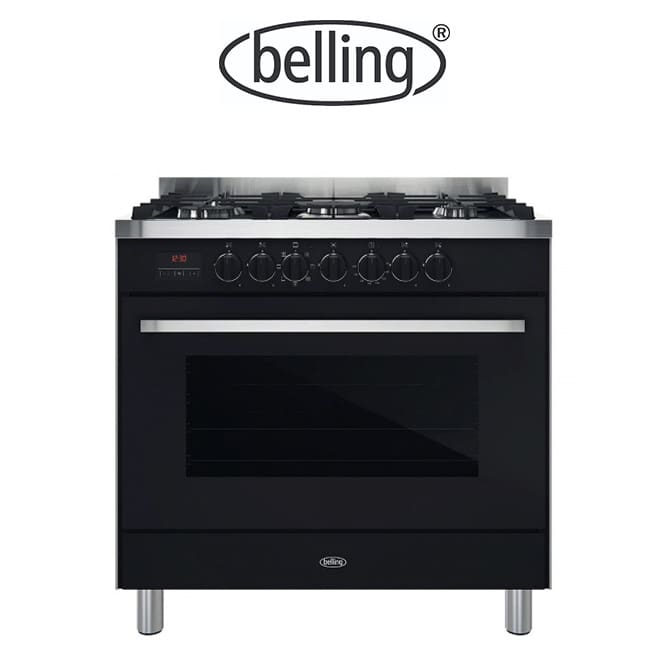 Belling BDU958DBK 8-function 90cm Dual Fuel Upright Cooker