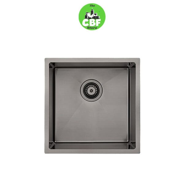 CBF S4444GM Brushed Gun Metal Kitchen Sink - Single Bowl - 440 x 440mm