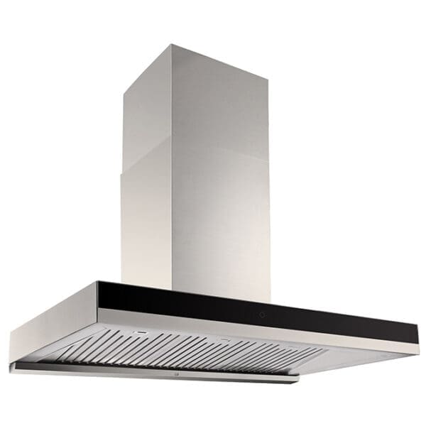 Di Lusso CH917BSL-EXT 90cm Black Glass Canopy Rangehood with Baffle Filter- Q Series