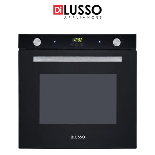 60cm Black glass built-in oven