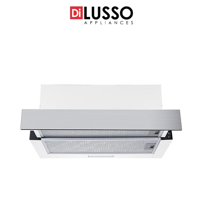 Best 60cm telescopic slide-out rangehood by Di Lusso in Stainless Steel