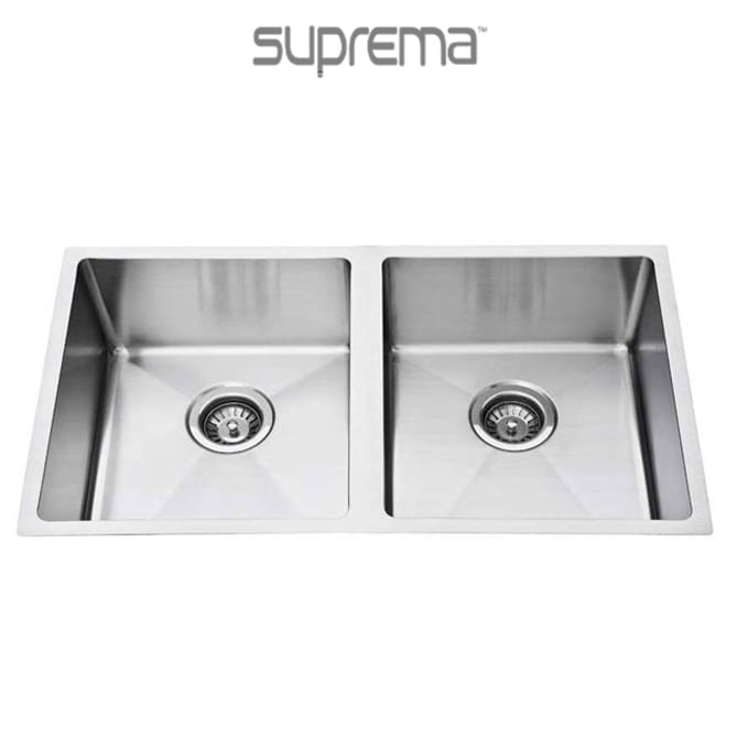 Suprema ASHTON500 Square Double Bowl Kitchen Sink