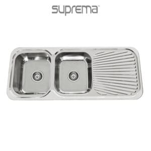 Suprema MADDISON600 Double Bowl Kitchen Sink with Drainer