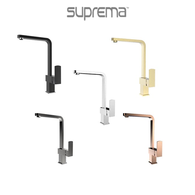 Suprema Modern Linear Surface Stainless Steel Mixer, fitted with German Neoperl aerators