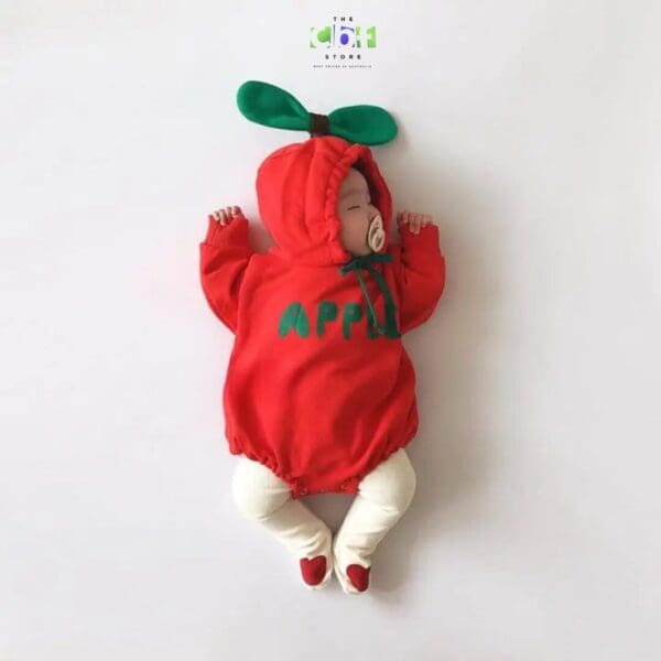 Red Apple Lightweight Baby Romper