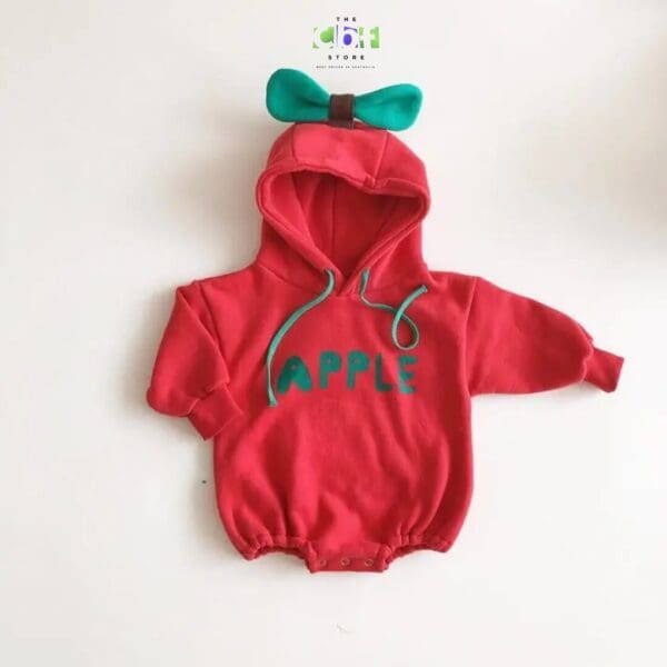 Red Apple Lightweight Baby Romper