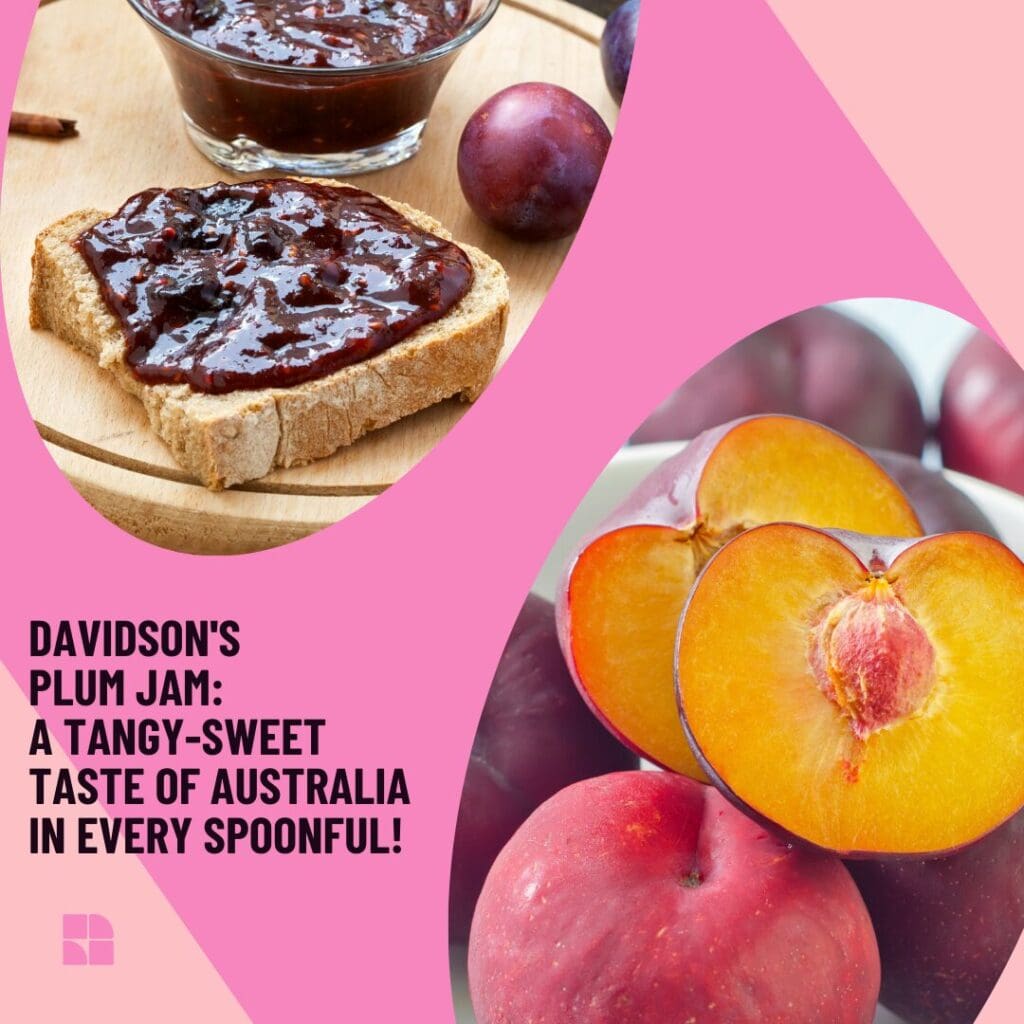 Davidson's plum jam, showcasing its deep purple color and homemade charm.