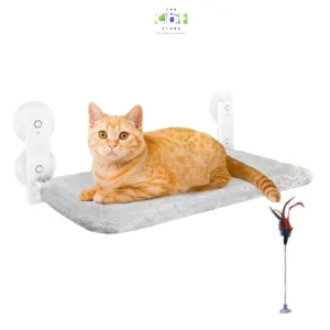 PETSWOL Foldable Cordless Cat Window Perch For Wall With Strong Suction Cups (2)