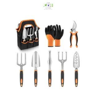 GreenHaven Garden Tool Set - 8 Piece Stainless Steel Set with Carrying Tote (4)
