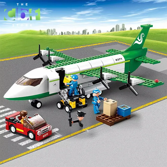 City Cargo Aircraft Educational Building Blocks Toy for Children, Building Blocks Set