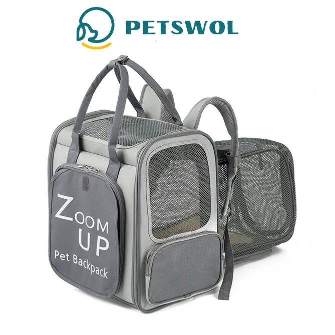 PETSWOL Expandable Pet Carrier Backpack (9)