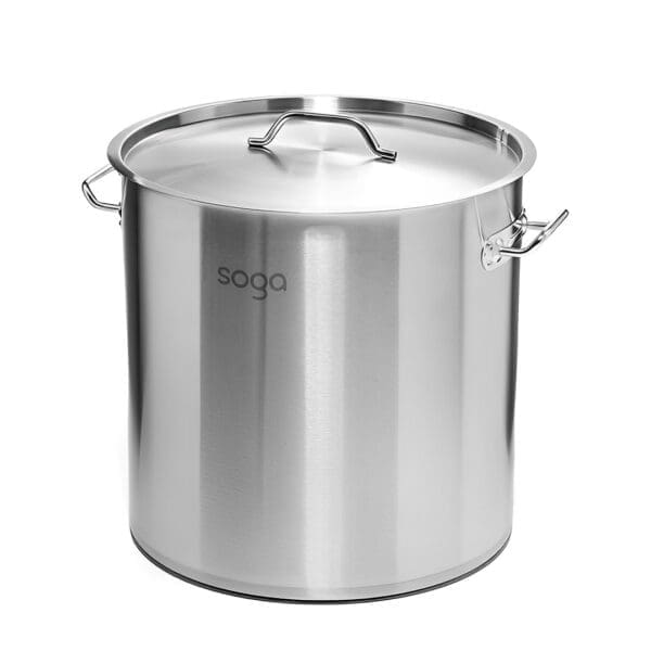 SOGA Stock Pot 12L Top Grade Thick Stainless Steel Stockpot 18/10