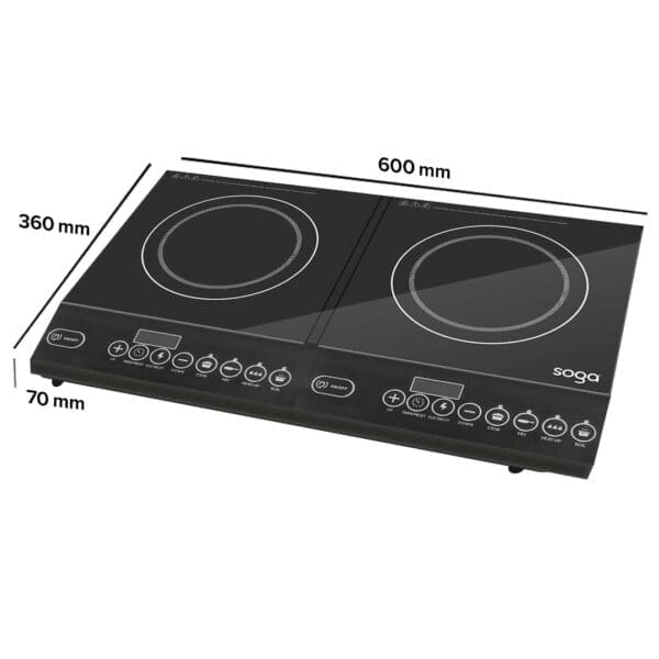 SOGA Cooktop Portable Induction LED Electric Double Duo Hot Plate Burners Cooktop Stove